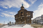 "NORILSK GOLGOTHA" Memorial, Wooden Gateway with Bells by William C. Brumfield