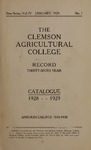 Clemson Catalog, 1928-1929, Volume 4