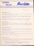 Clemson Newsletter, 1961-1963 by Clemson University