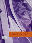 Clemson Graduate School Catalog, 1996-1997