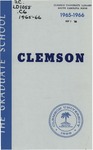 Clemson Graduate School Catalog, 1965-1966