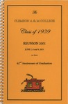 Clemson A&M College Class of 1939 Reunion Program 2001 by Clemson University