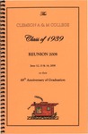 Clemson A&M College Class of 1939 Reunion Program 2008